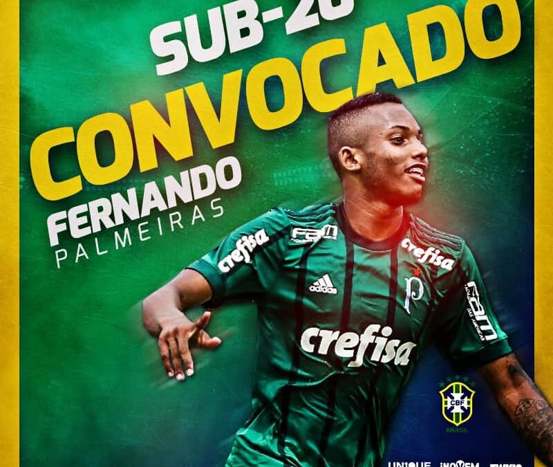 Fernando, do Palmeiras, é convocado para período de treinos com a Seleção Brasileira Sub-20