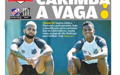 Antes de duelo do Santos pela Libertadores, Rodrygo é destaque e capa no Diário LANCE!