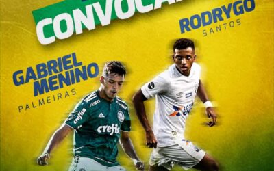 Rodrygo, do Santos, e Gabriel Menino, do Palmeiras, estão convocados para a Seleção Brasileira Sub-20