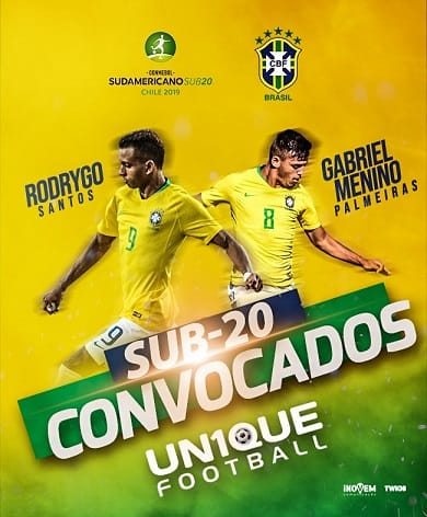 Rodrygo e Gabriel Menino são convocados para o Sul-Americano Sub-20 de 2019