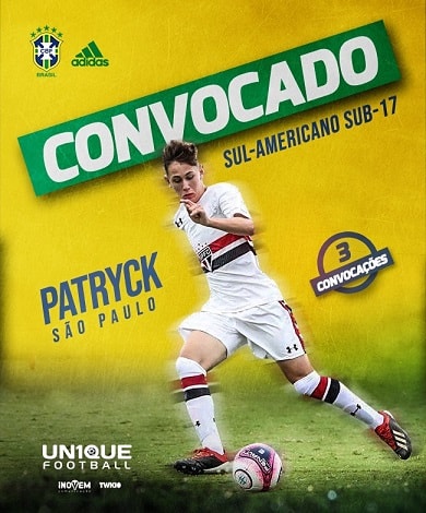Patryck é convocado para a disputa do Sul-Americano Sub-17