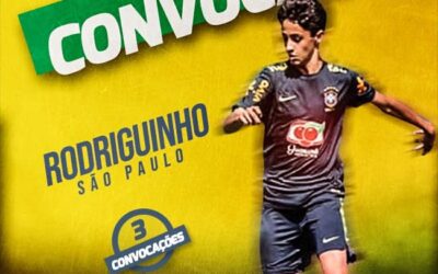 Rodriguinho, do São Paulo, é mais uma vez convocado para a Seleção Brasileira sub-15