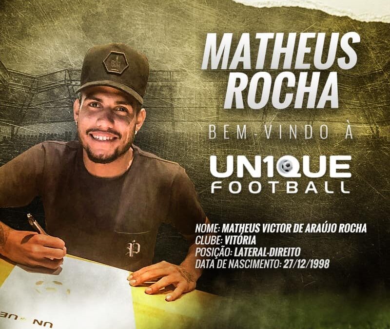 Emprestado pelo Palmeiras e destaque do Vitória no ano, lateral-direito Matheus Rocha é o novo cliente da Un1que Football