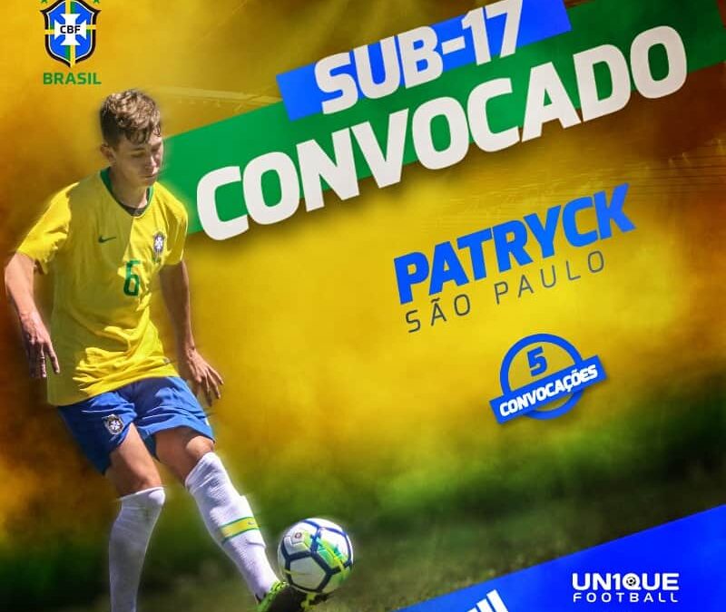 Patryck, lateral-esquerdo do São Paulo, é convocado para a Seleção Brasileira Sub-17