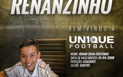 Renanzinho, atleta do Santos Sub-11, é o novo cliente da Un1que Football