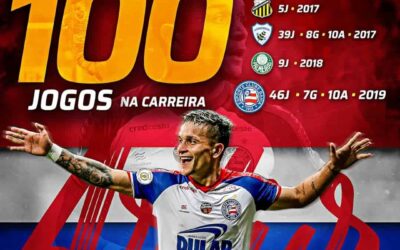 Em grande fase no Bahia, Artur completa 100 jogos como profissional