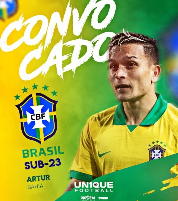 Artur, meia-atacante do Bahia, é novamente convocado para defender a Seleção Brasileira sub-23