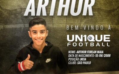 Arthur, meia do São Paulo Sub-11, é o novo cliente da Un1que Football
