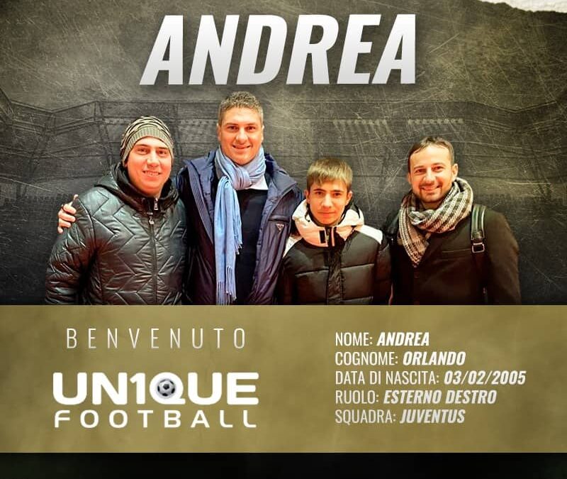 Andrea, atacante da Juventus, é o novo cliente da Un1que Football