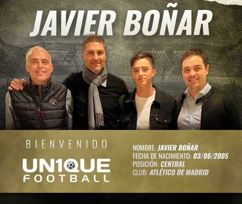 Javier Boñar, zagueiro do Atlético de Madrid, é o novo cliente da Un1que Football