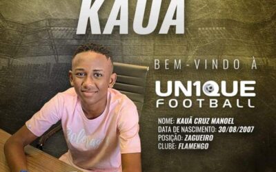 Kauã, zagueiro do Flamengo, é o novo cliente da Un1que Football