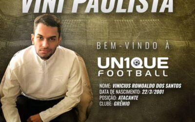 Vini Paulista, atacante do Grêmio, é o novo cliente da Un1que Football