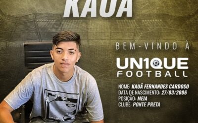 Kauã, meia da Ponte Preta sub-15, é o novo cliente da Un1que Football