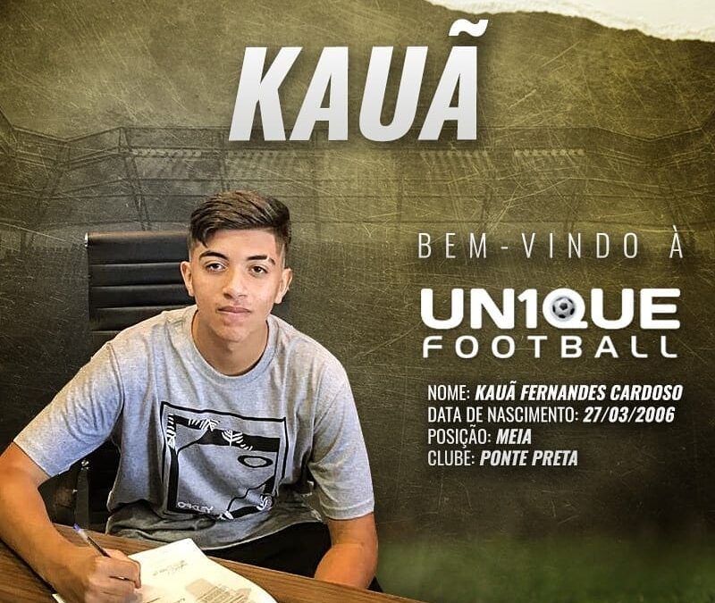 Kauã, meia da Ponte Preta sub-15, é o novo cliente da Un1que Football