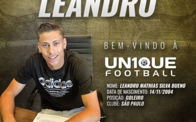 Leandro, goleiro do São Paulo Sub-16, é o novo cliente da Un1que Football