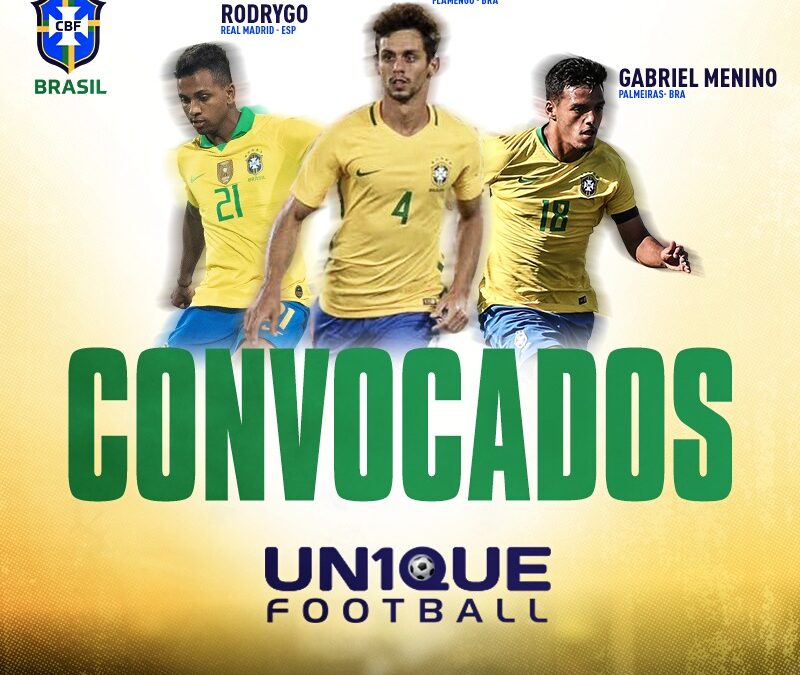 Trio Un1que Football é convocado para a Seleção Brasileira e jogará na estreia das Eliminatórias