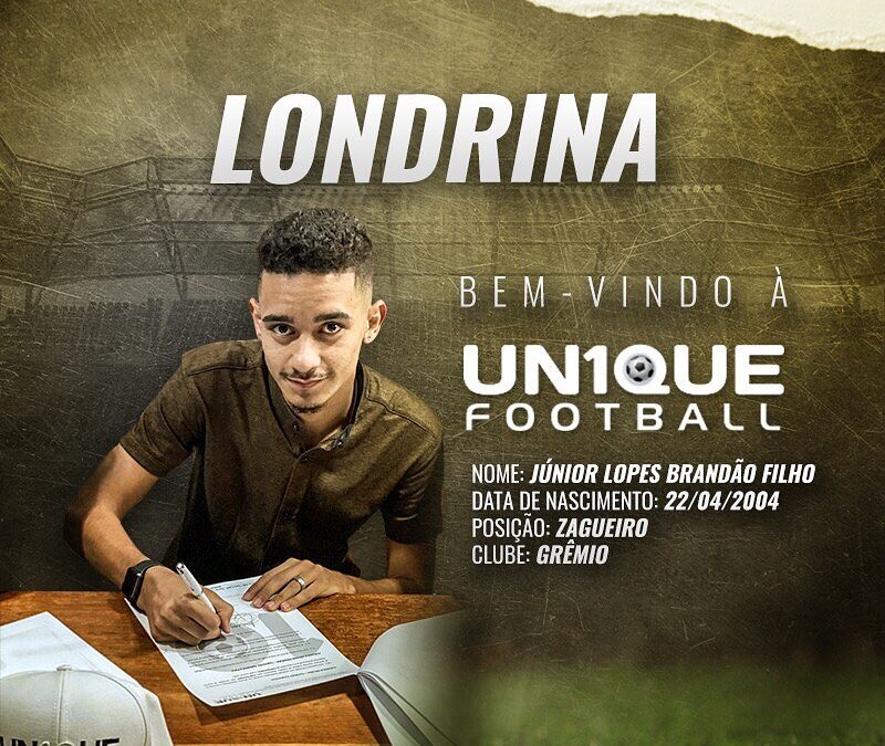 Londrina, zagueiro do Grêmio sub-17, é o novo cliente da Un1que Football