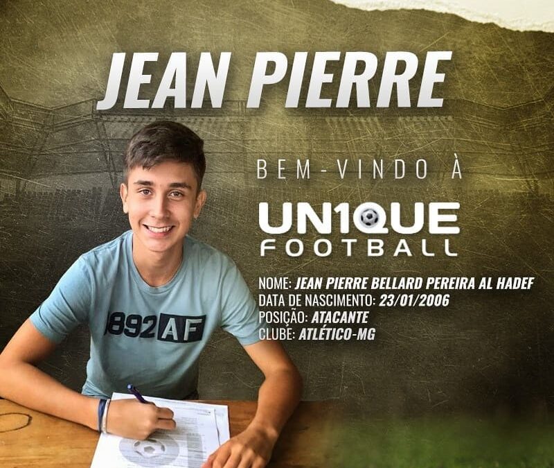 Jean Pierre, atacante do Atlético-MG Sub-15, é o novo cliente da Un1que Football