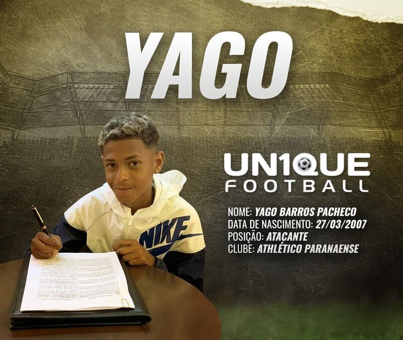 Yago, atacante destaque do Athético-PR sub-14, assina contrato com a Nike