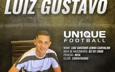 Luiz Gustavo, meia do Corinthians sub-15, é o novo cliente da Un1que Football