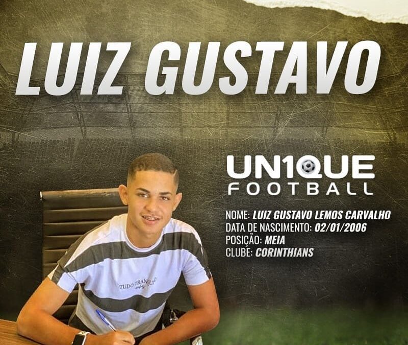 Luiz Gustavo, meia do Corinthians sub-15, é o novo cliente da Un1que Football