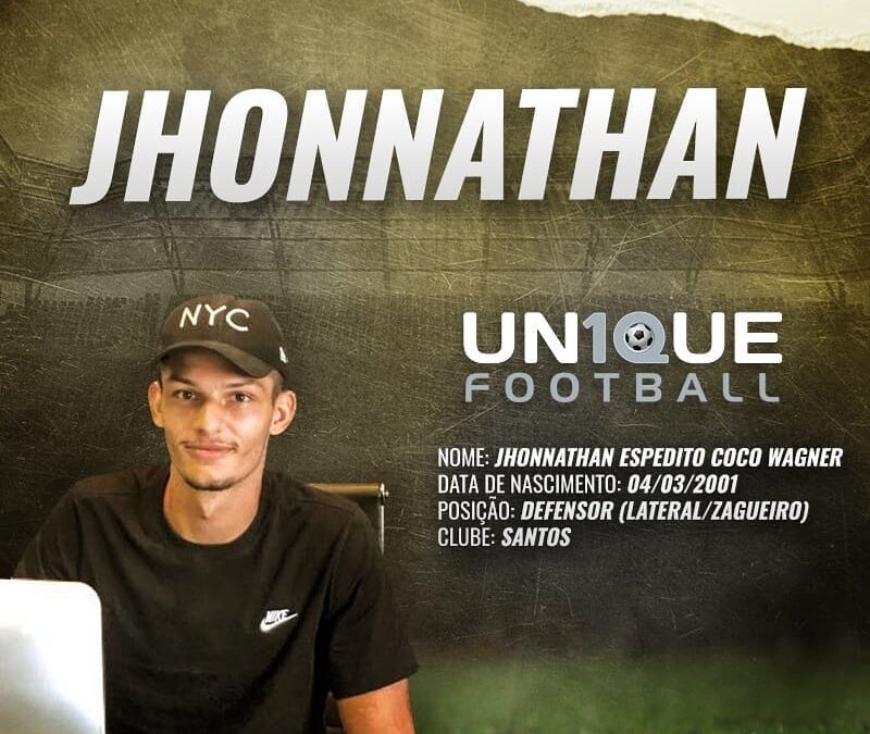 Jhonnathan, defensor do Santos, é o novo cliente da Un1que Football