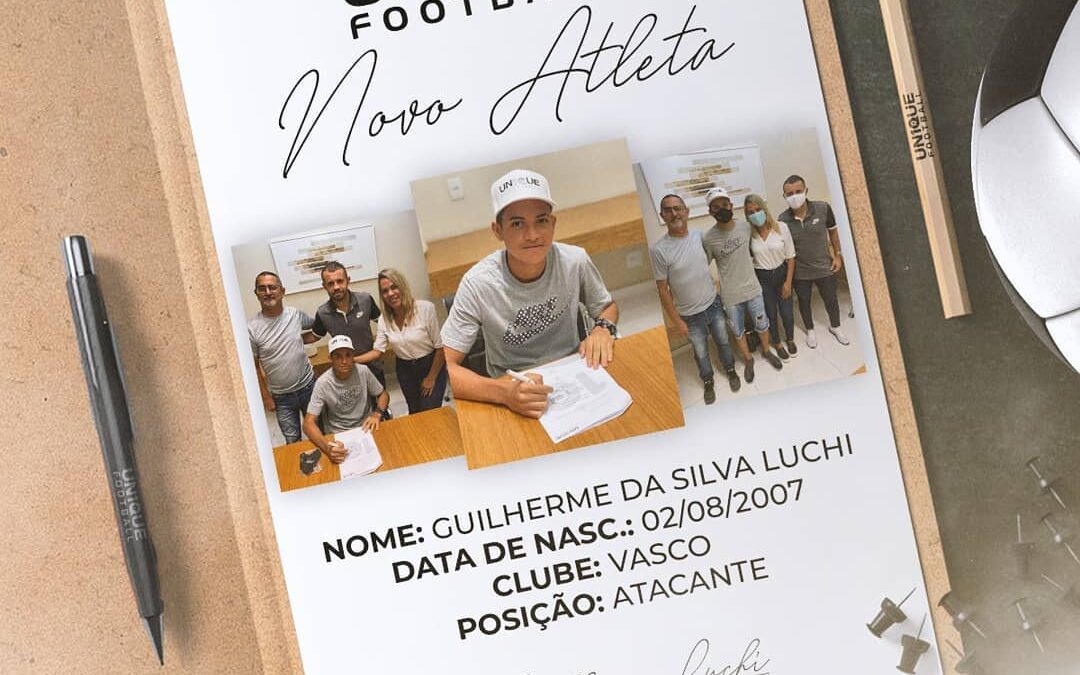 Guilherme Luchi, atacante do Vasco Sub-14, é o novo cliente da Un1que Football