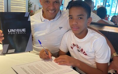 Matheus Paiva, ponta/extremo do Sporting Clube de Portugal, de 13 anos, é o novo cliente da Un1que Football