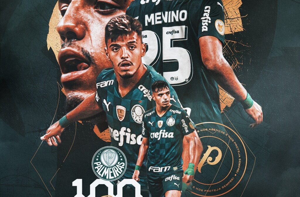 Multicampeão, Gabriel Menino completa 100 partidas pelo Palmeiras