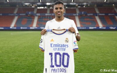 Rodrygo completa 100 jogos pelo Real Madrid