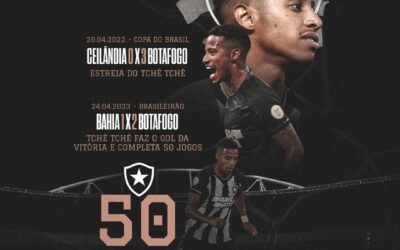 Tchê Tchê comemora 50 jogos, vê ‘disputa sadia’ por vaga no Botafogo e exalta trabalho de Luís Castro: ‘Conhece bem’