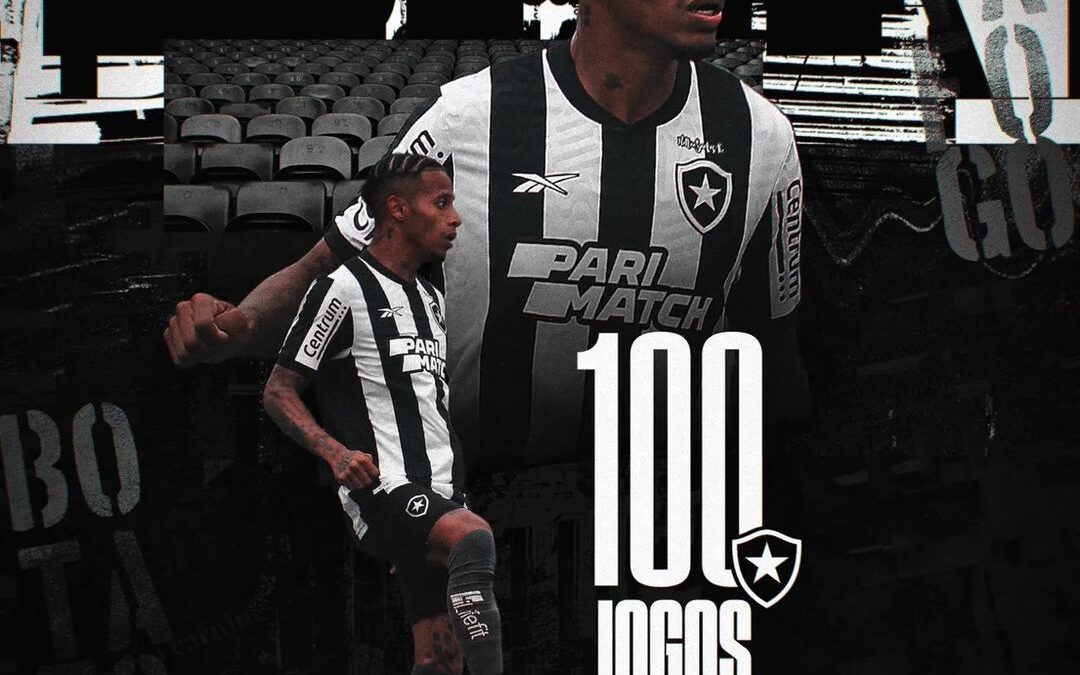 Tchê Tchê é o primeiro jogador da era SAF a atingir 100 partidas pelo Botafogo