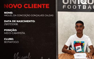 Miguel Caldas, meio-campista do Botafogo Sub-17, é o novo cliente da Un1que Football
