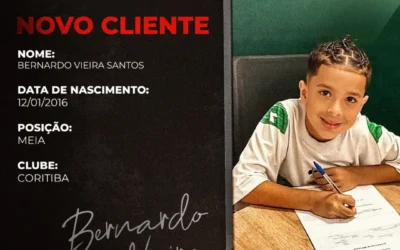 Bernardo Vieira, meia do Coritiba Sub-9, é o novo cliente da Un1que Football