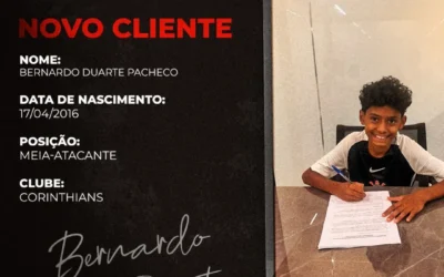Bernardo Duarte, meia-atacante do Corinthians Sub-10, é o novo cliente da Un1que Football
