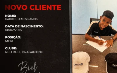 Biel Lemes, meia-atacante do Red Bull Bragantino Sub-10, é o novo cliente da Un1que Football