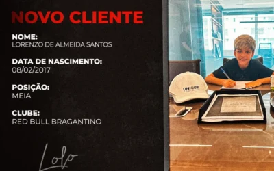 Lolo, meia do Red Bull Bragantino Sub-9, é o novo cliente da Un1que Football