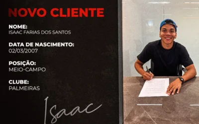 Isaac, meio-campista do Palmeiras Sub-20, é o novo cliente da Un1que Football