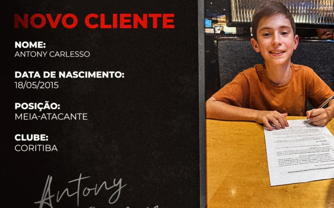 Antony Carlesso, meia-atacante do Coritiba Sub-11, é o novo cliente da Un1que Football