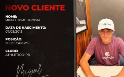 Miguel Tomé, meio-campista do Athletico-PR Sub-13, é o novo cliente da Un1que Football
